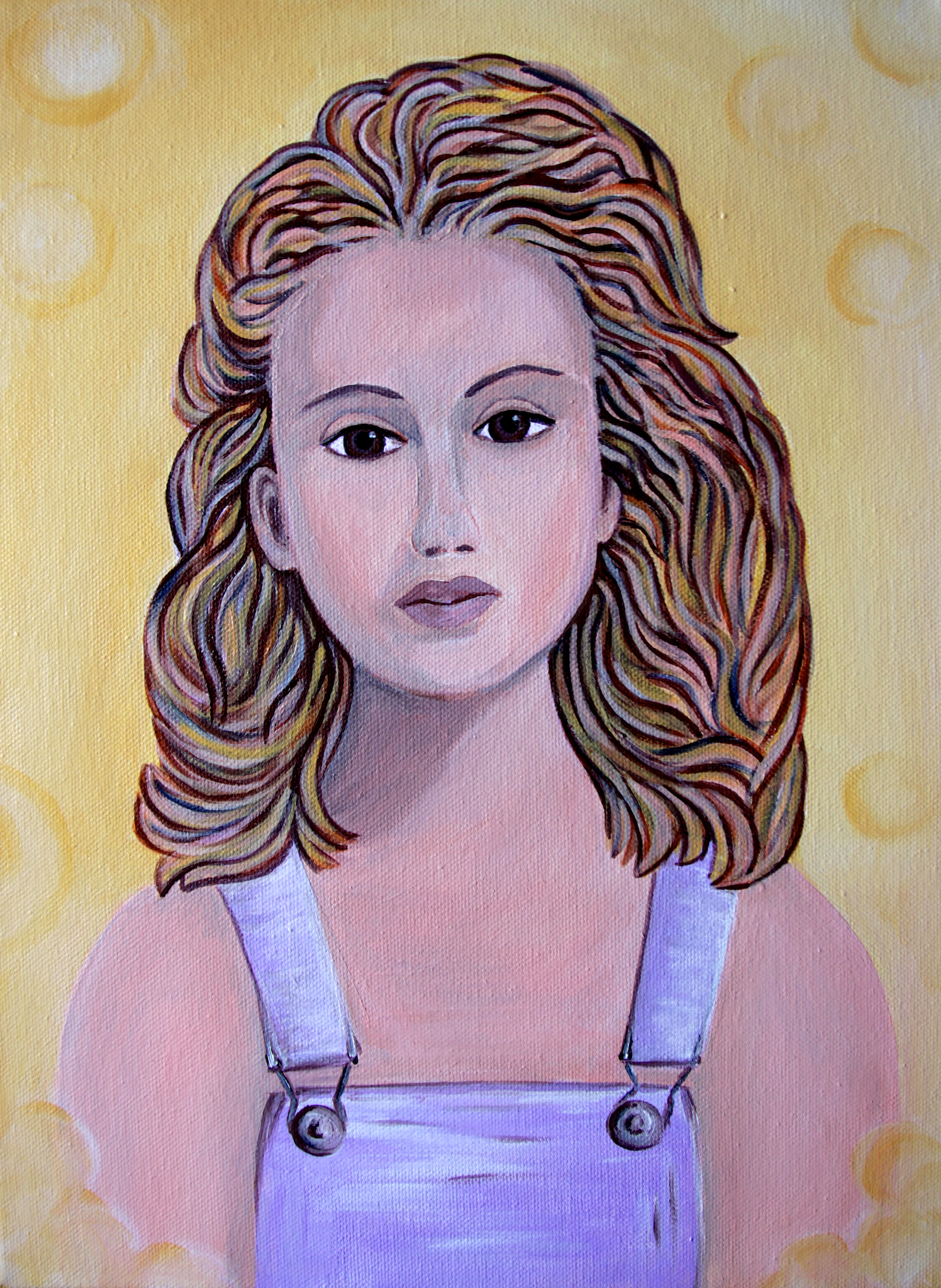 Acrylmalerei, Porträt eines Mädchens: "Das Porträt eines unbekannten Mädchens"