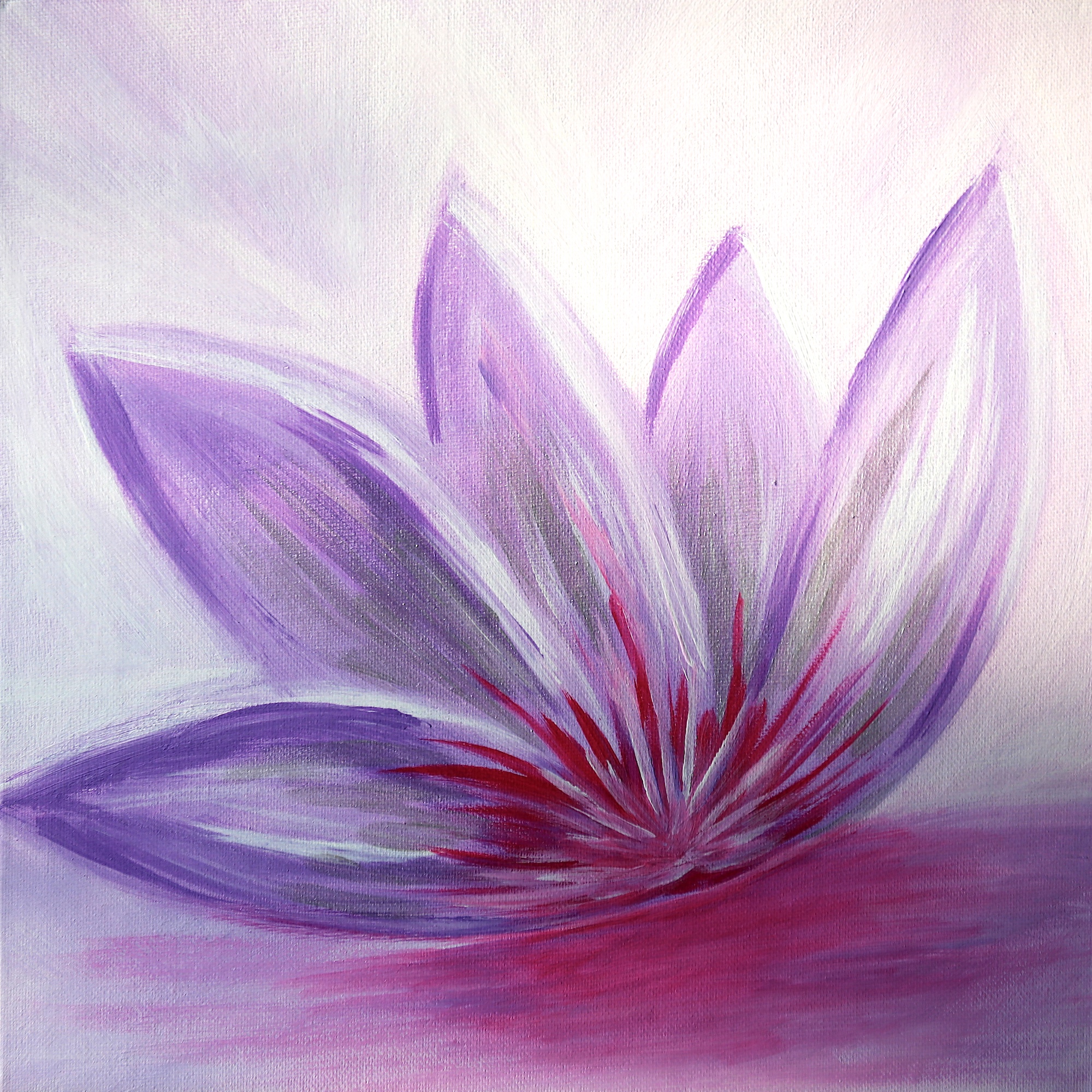 Acrylmalerei, große Lotusblume: "Lotus"