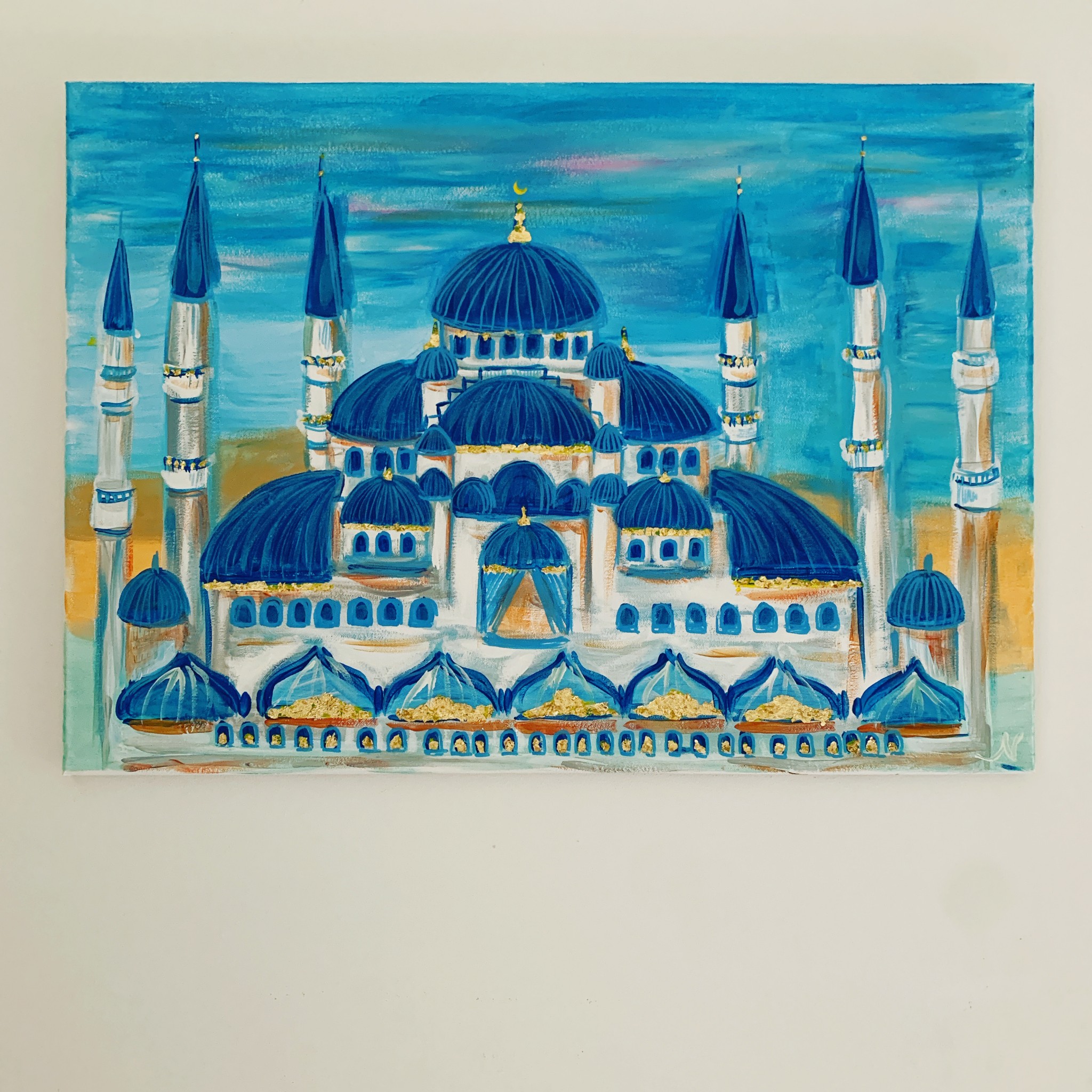 Hagia Sophia - Ayasofya Istanbul Acryl mit Blattgold