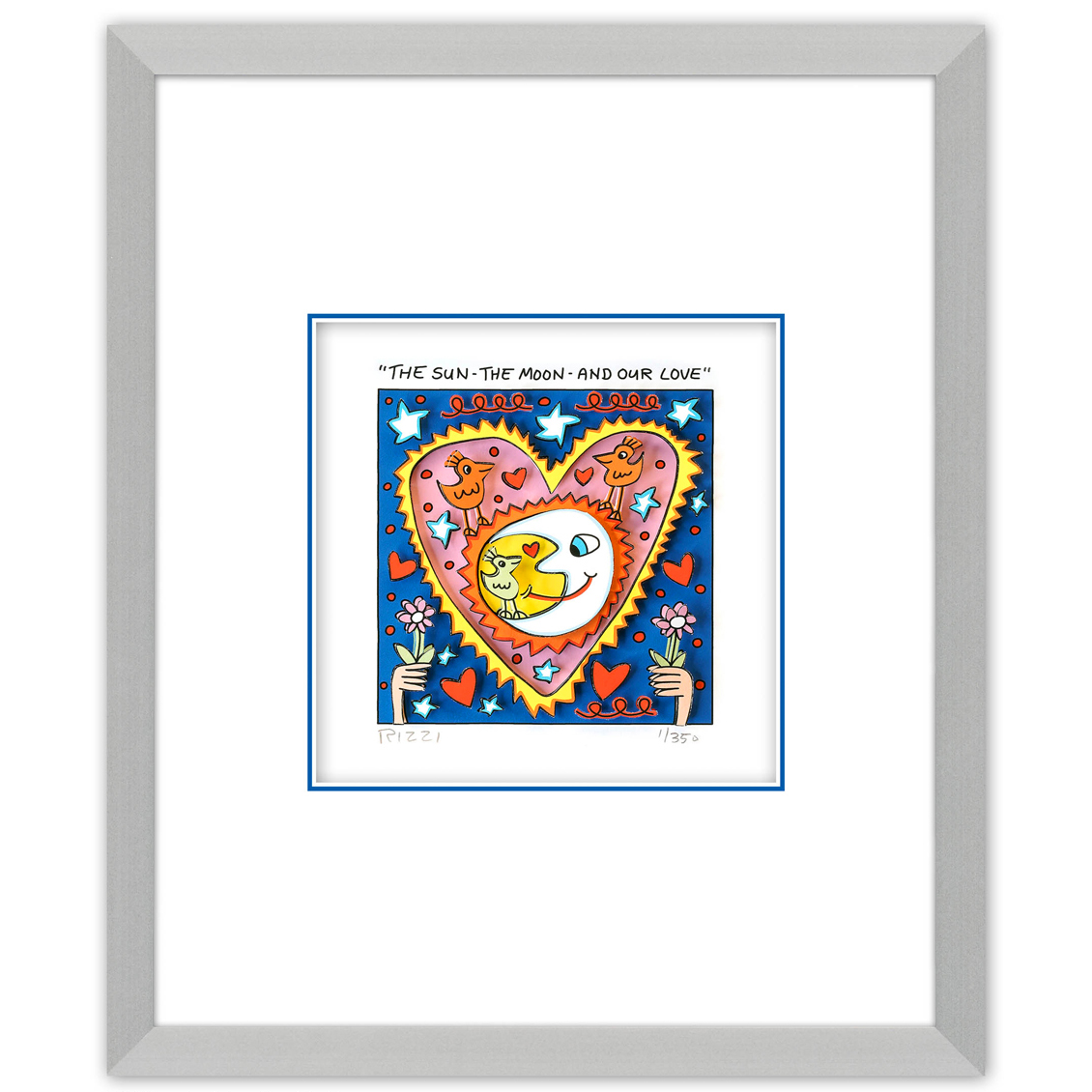 James Rizzi: "THE SUN – THE MOON – AND OUR LOVE" 3D-Grafik [AP27/50] 