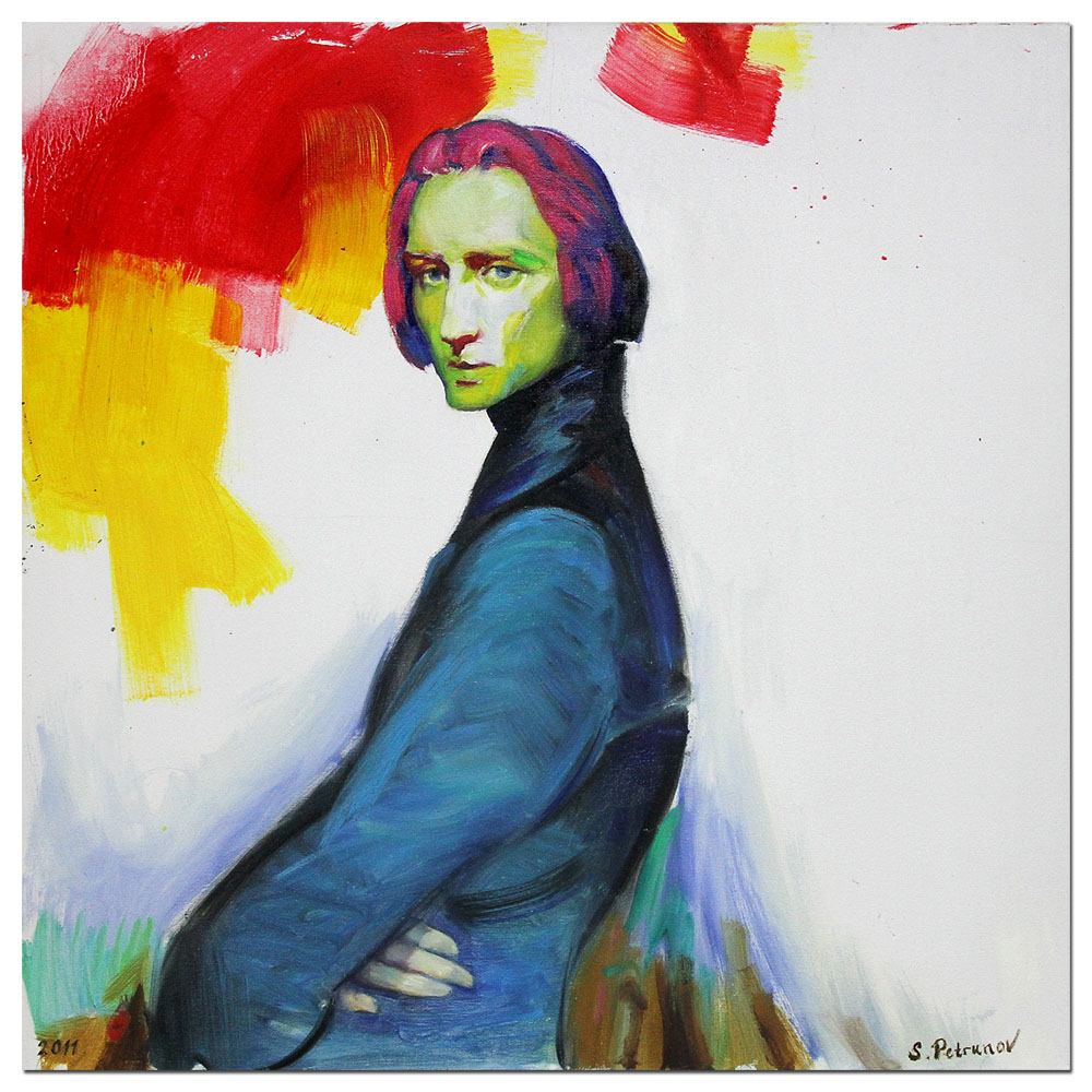 Zeitgenössische Kunst von S. Petrunov:  "Portrait of young Franz Liszt"